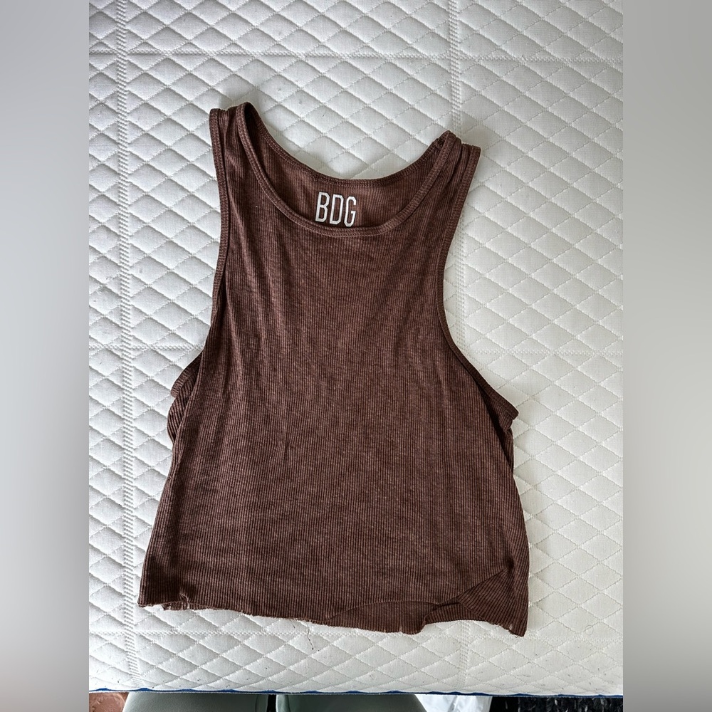 BDG Godfather brown crop tank size medium